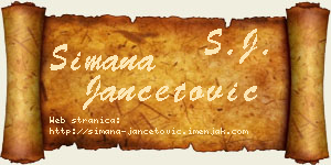 Simana Jančetović vizit kartica